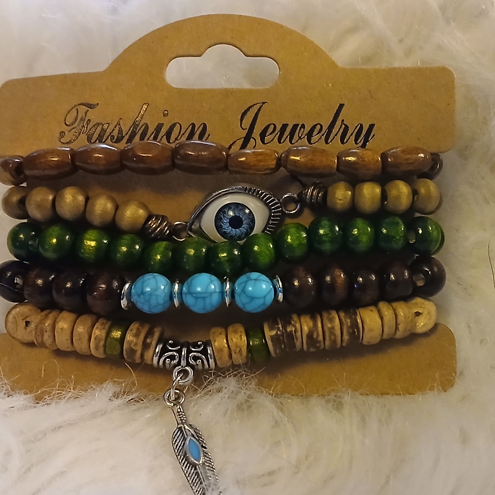 Bohemian Multi-Color Beaded Bracelet Set